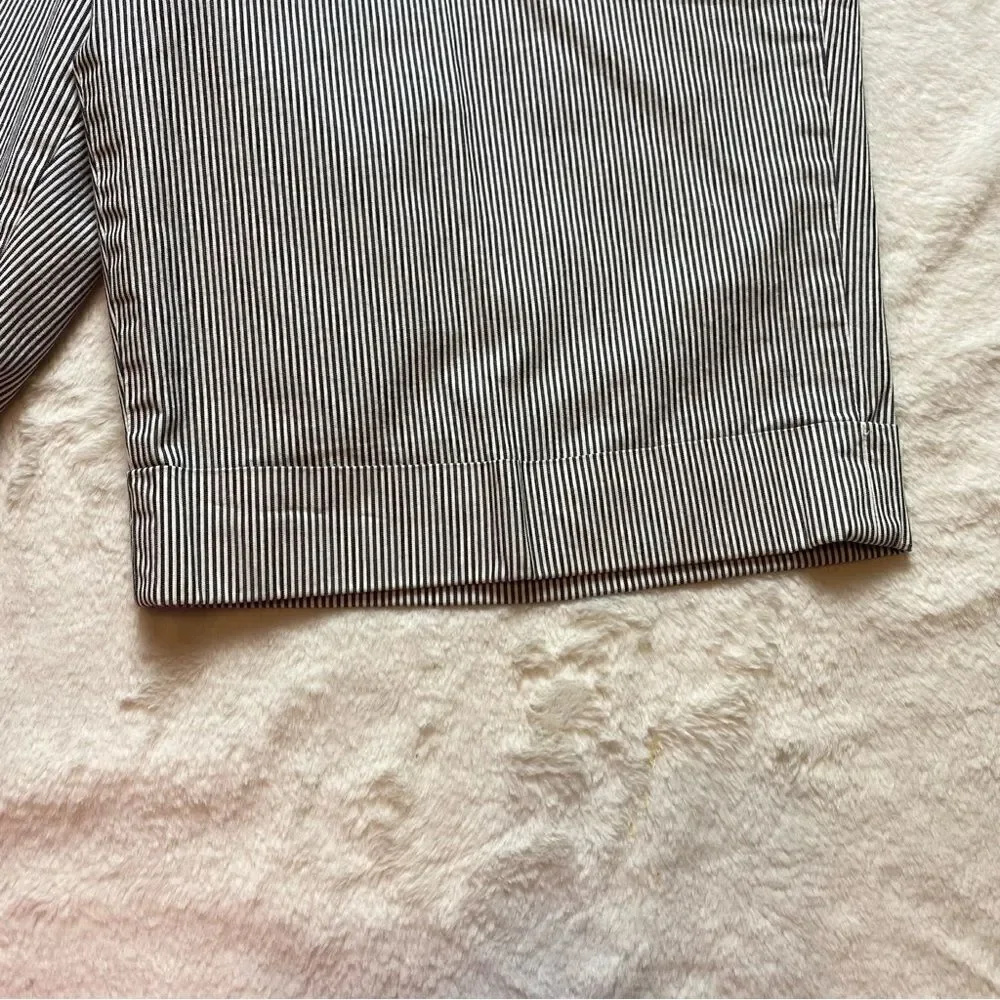 Lauren Active Ralph Lauren Dark Blue and White Striped Bermuda Shorts Size 12